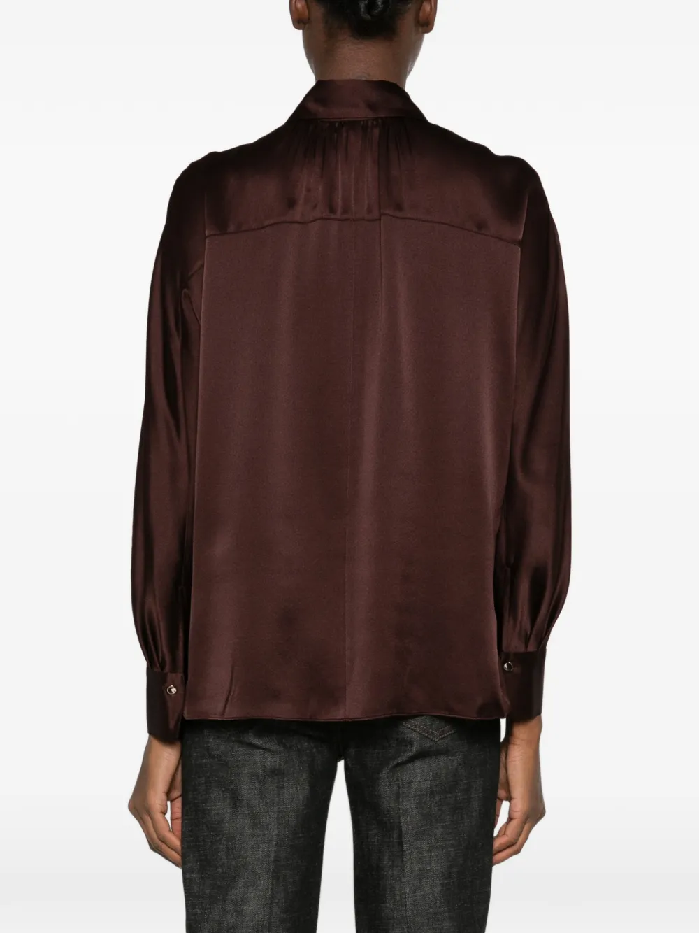 Vince Blouse met lange mouwen Bruin