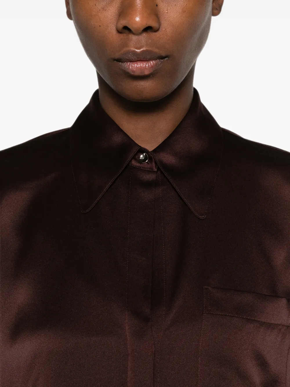 Vince Blouse met lange mouwen Bruin