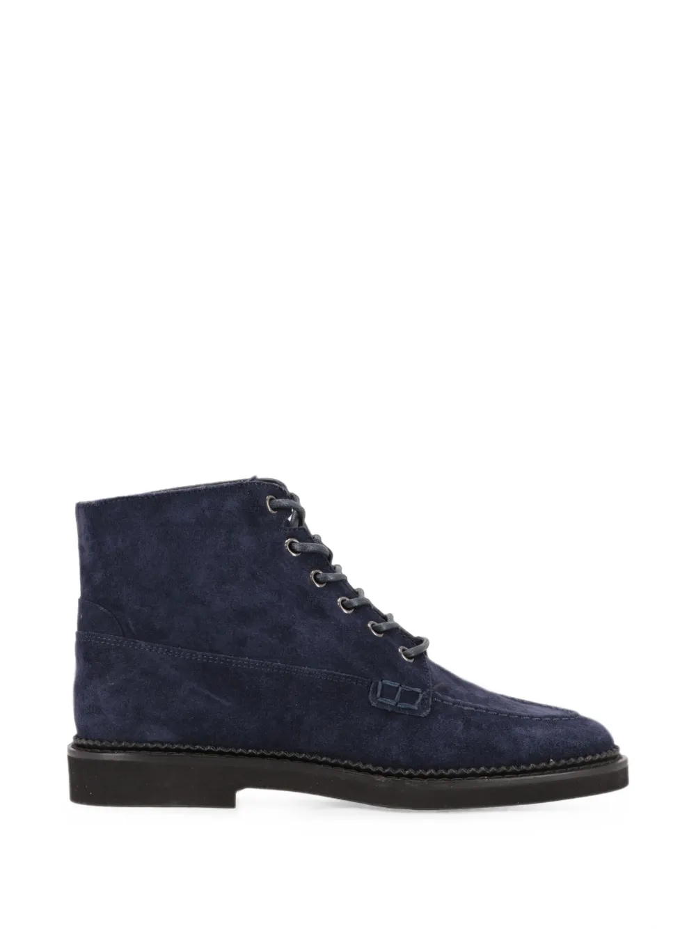 Tod's Lace-up Suede Ankle Boots In Blue