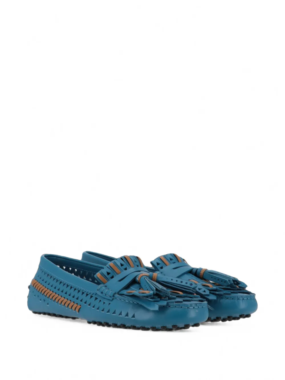 Tod's Gommino fringed loafers Blauw