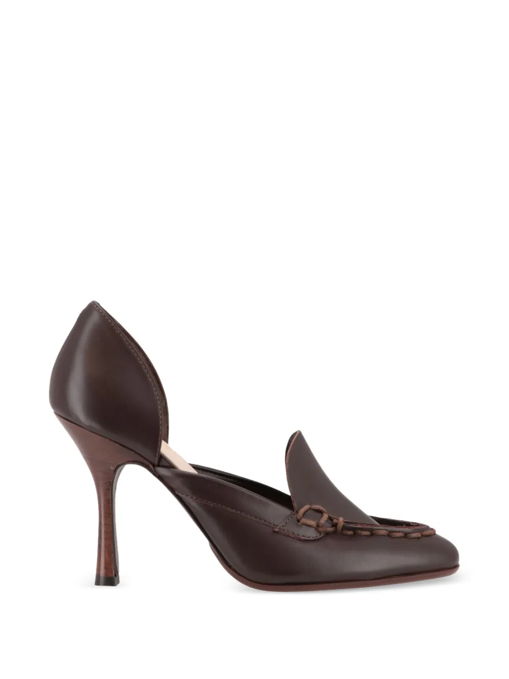 Tod's whipstitch-detail heeled pumps Bruin