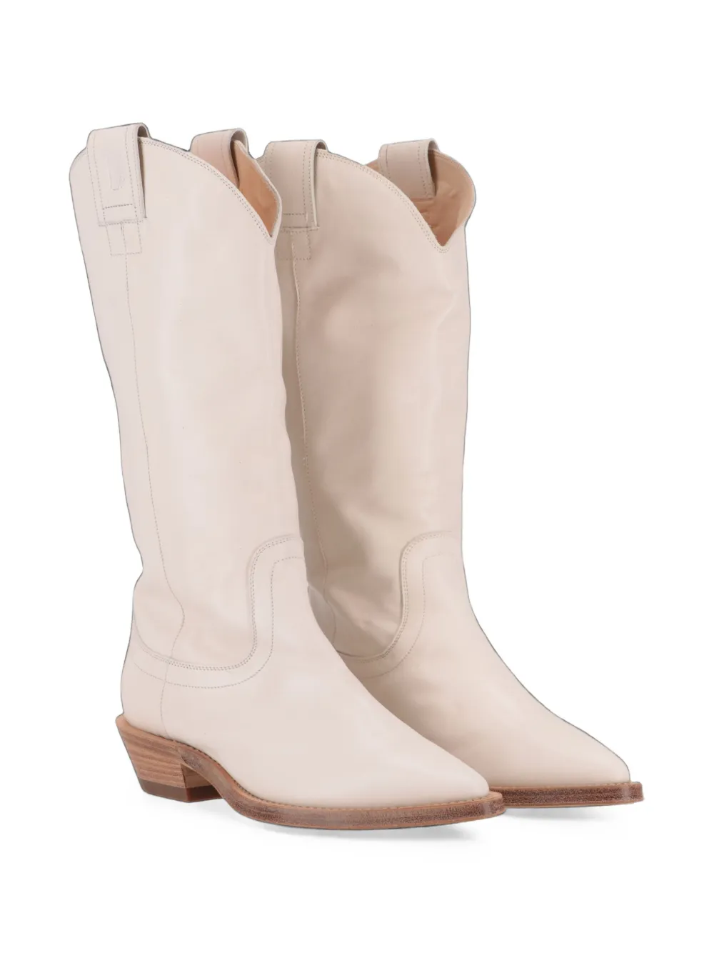 Tod's pointed-toe cowboy boots Beige