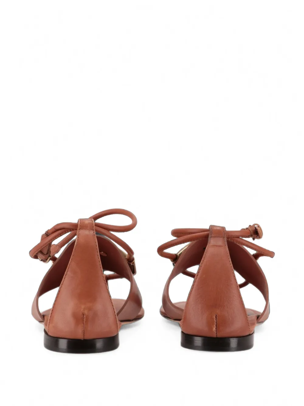 Tod's T Timeless leather sandals Bruin