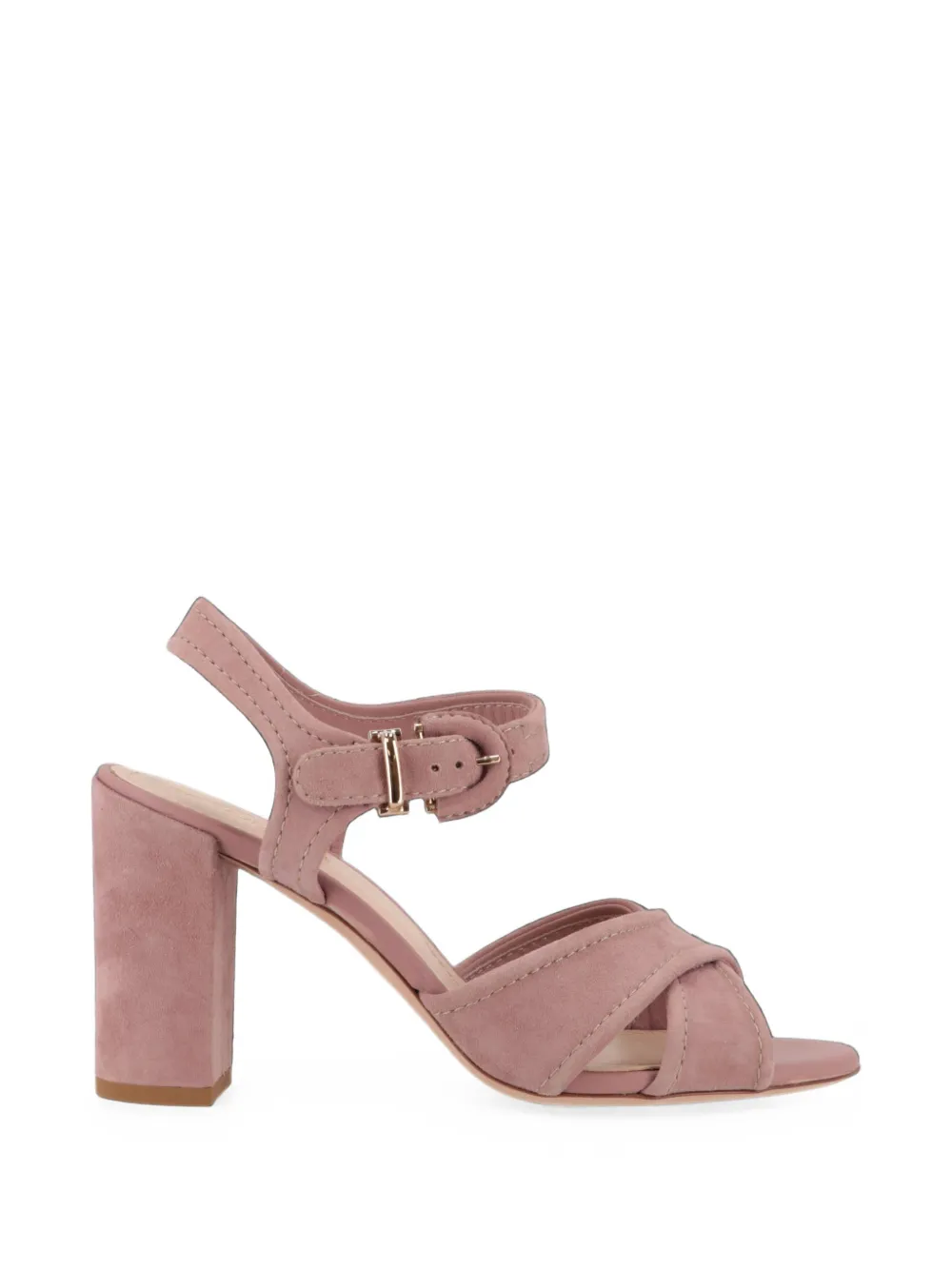 Tod's crossover-strap buckle-fastening leather sandals Roze