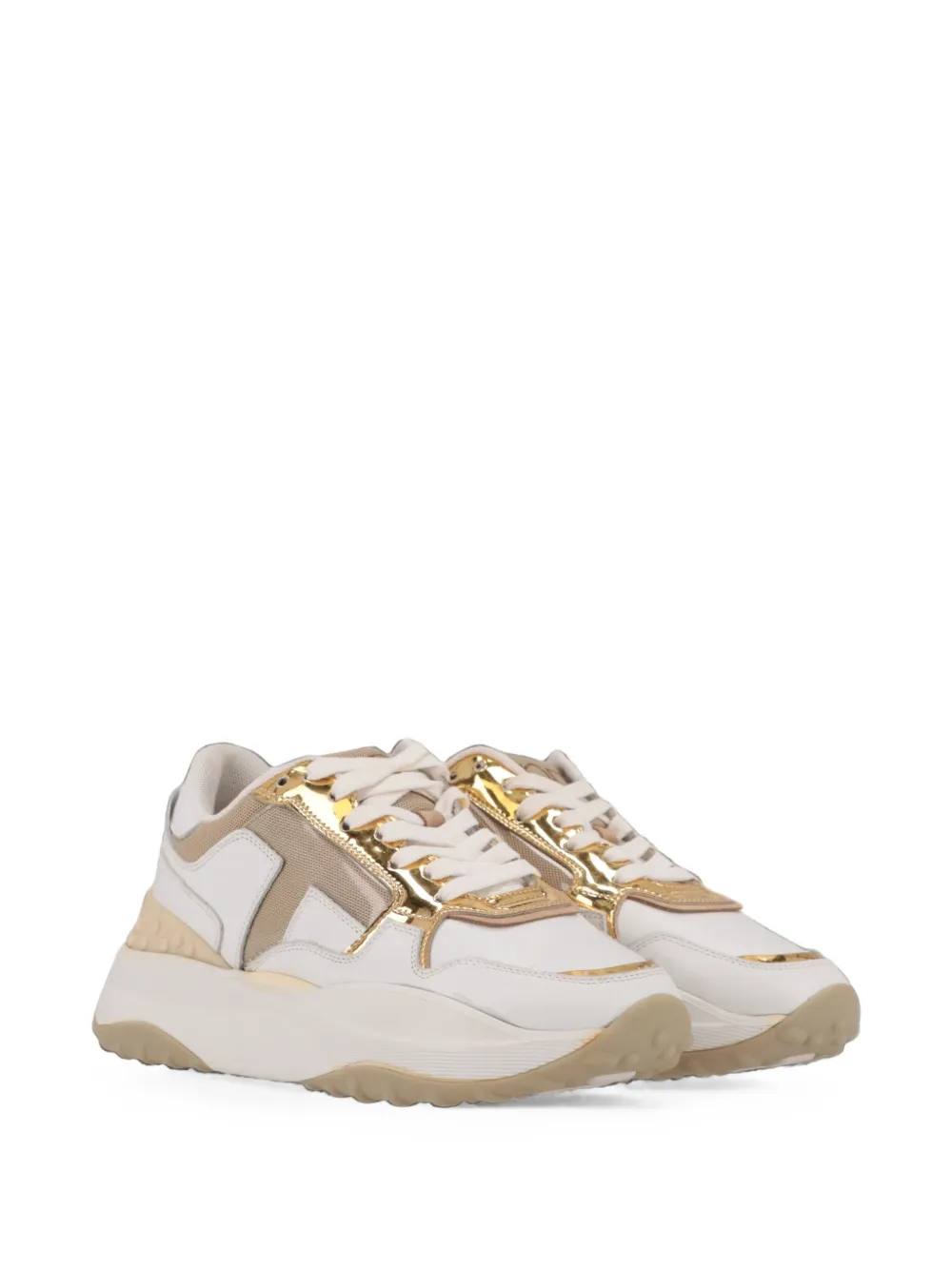 Tod's panelled metallic sneakers Wit