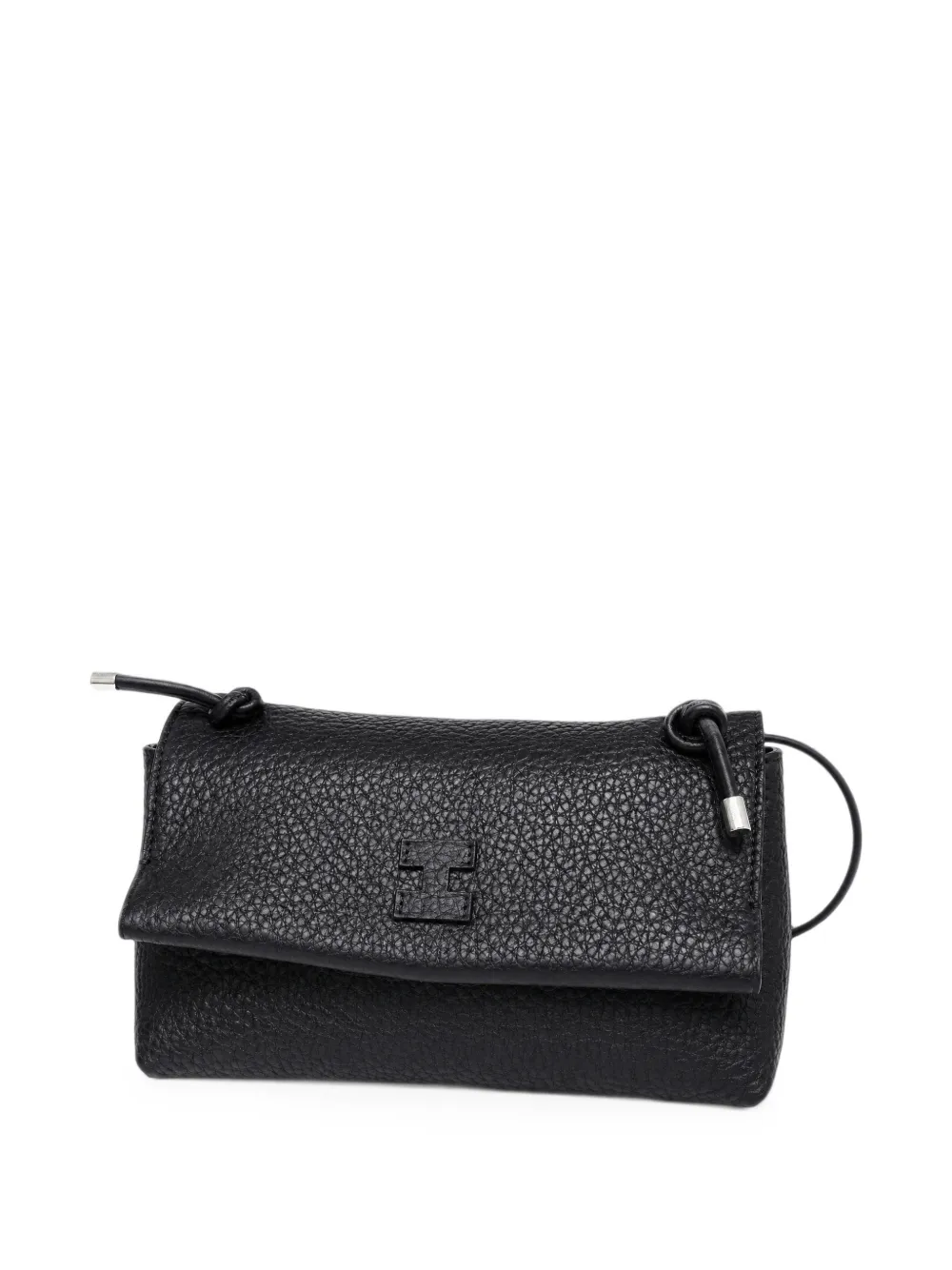 IACUCCI grained-leather logo-patch tote bag