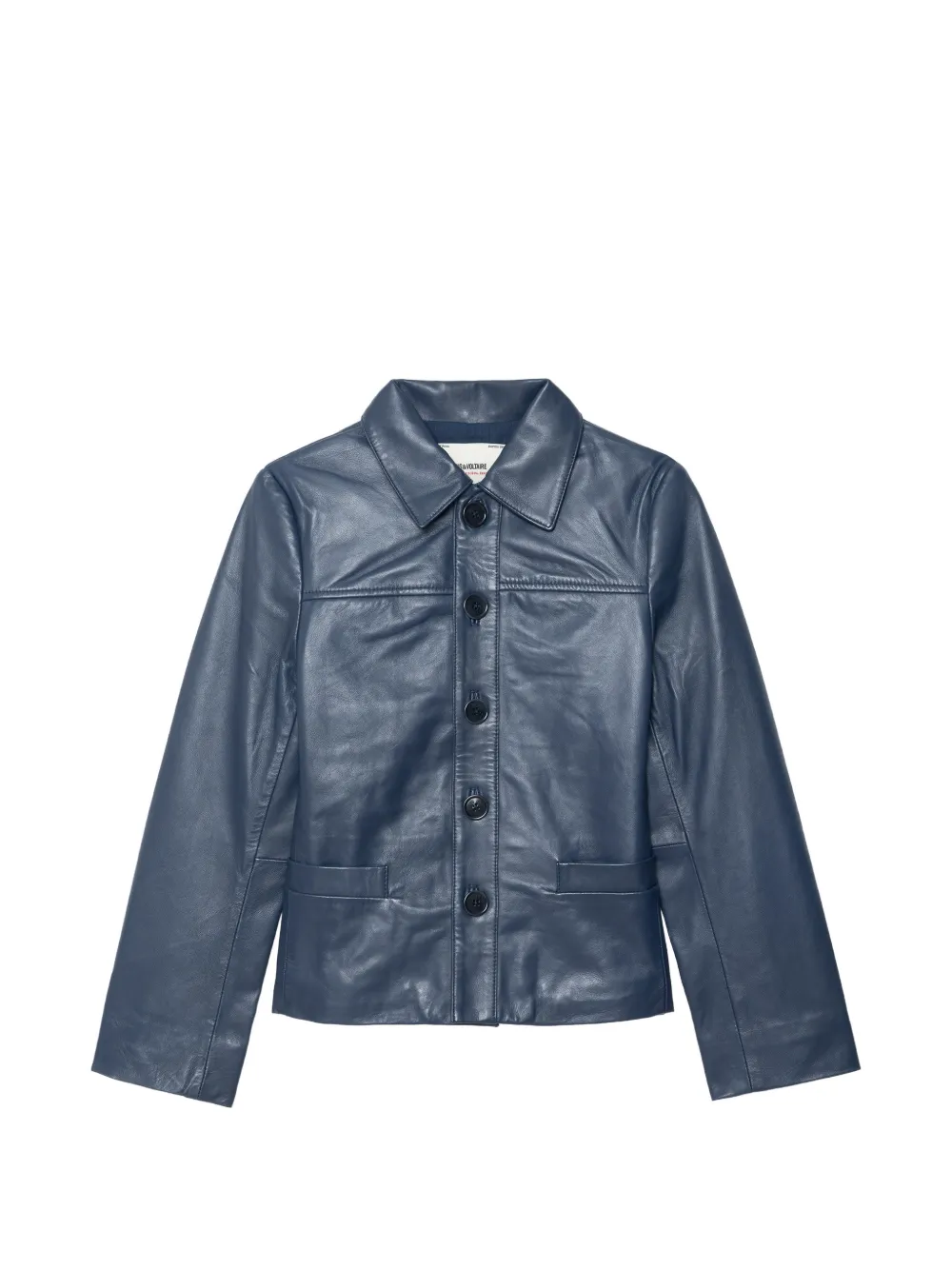 Zadig&Voltaire Liamys leren jack Blauw