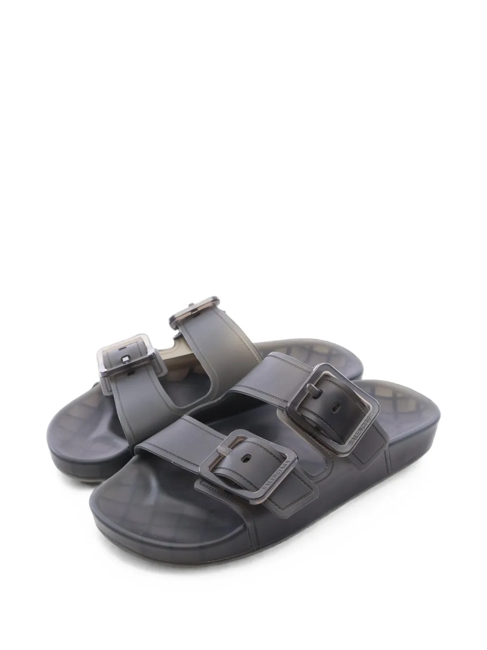 Balenciaga Pre-Owned 2020s Mallorca buckle-fastening slide sandals - Nero