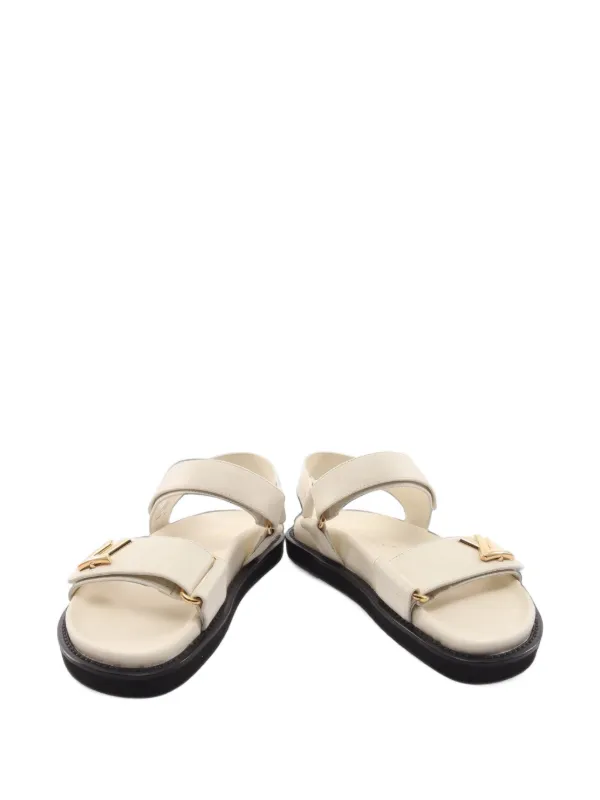 Louis Vuitton Pre-Owned 2023 Sunset Line Leather Flat Sandals