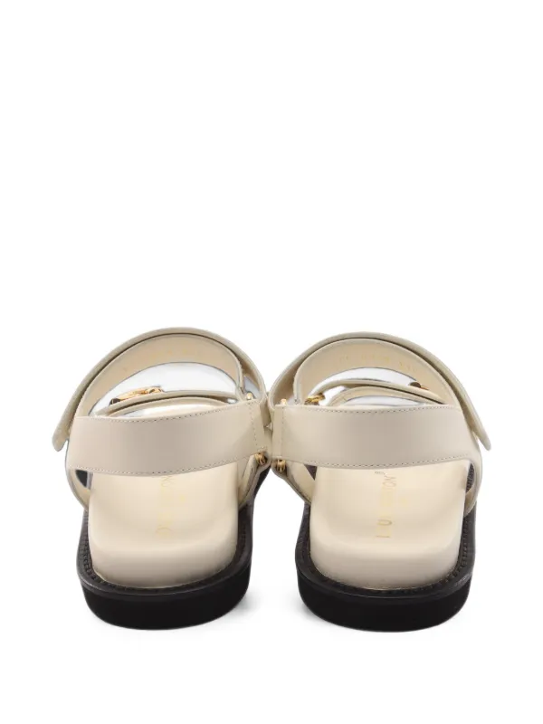 Louis Vuitton Pre-Owned 2023 Sunset Line Leather Flat Sandals