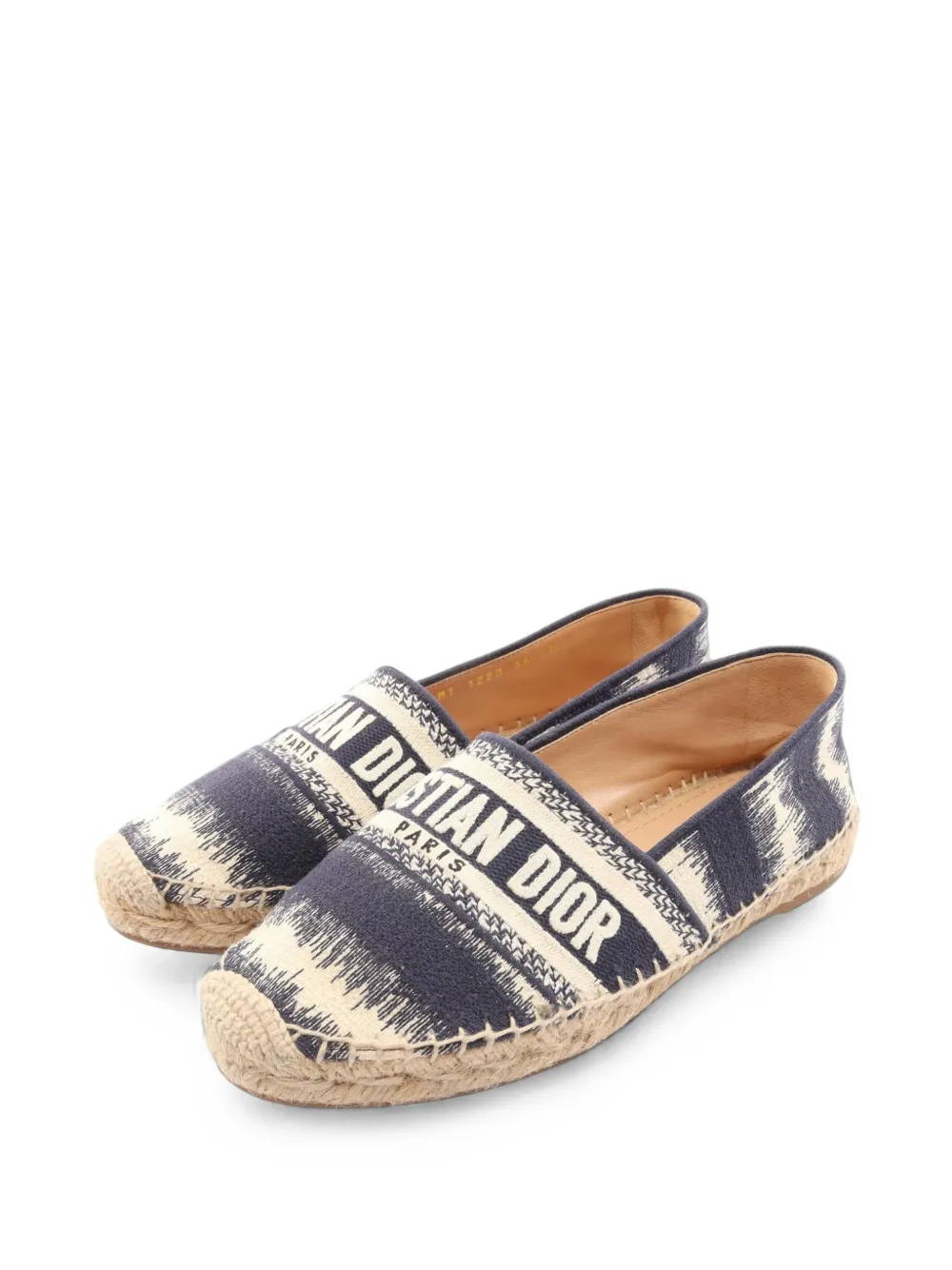 Christian Dior Pre-Owned espadrilles Granville à logo brodé (années 2000) - Bleu Christian Dior Pre-Owned espadrilles Granville à logo brodé (années 2000) - Bleu