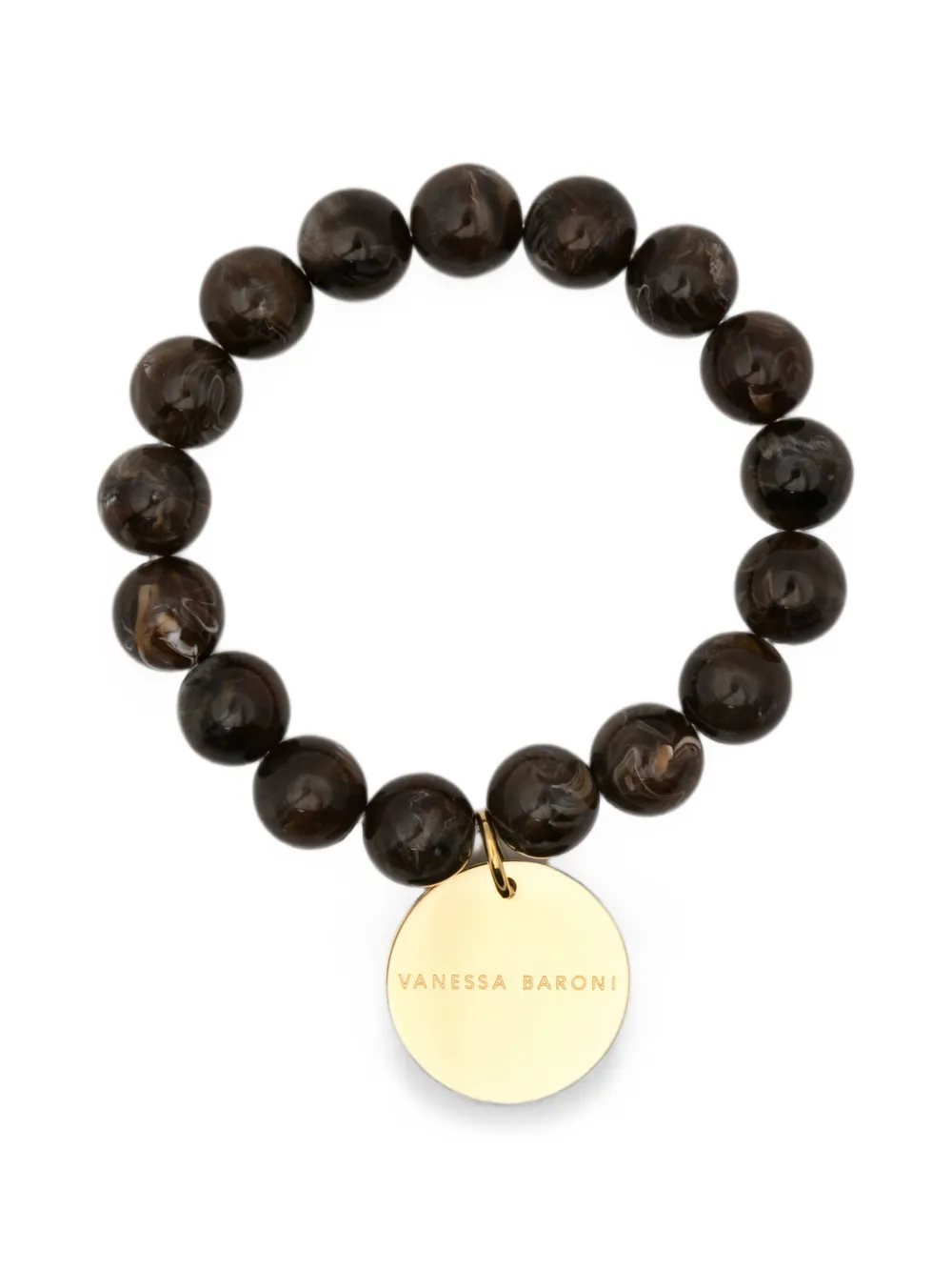 Vanessa Baroni mini logo-charm beaded bracelet