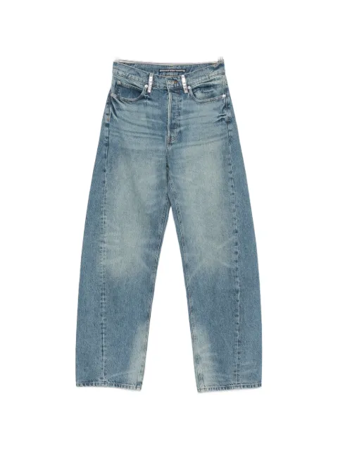 Alexander Wang crystal-embellished wide-leg jeans
