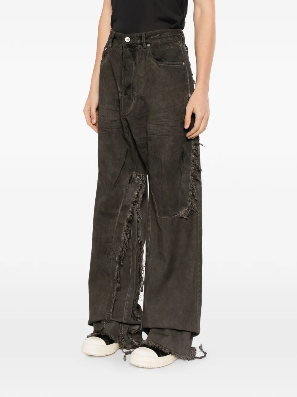 Rick Owens DRKSHDW Gerafelde jeans Grijs