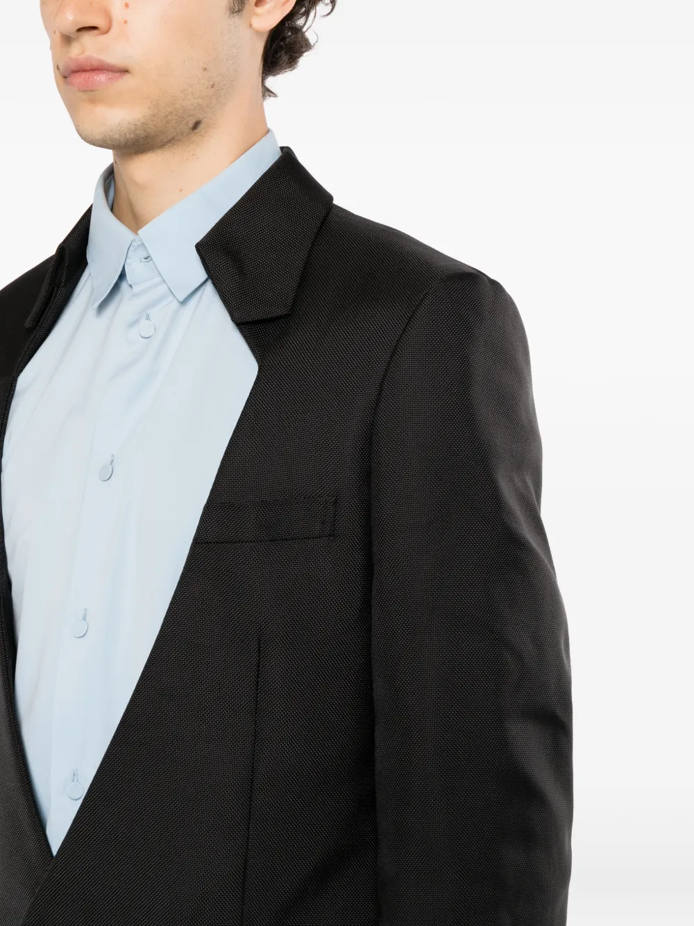 Comme des Garçons Homme Plus Blazer met enkele rij knopen Zwart