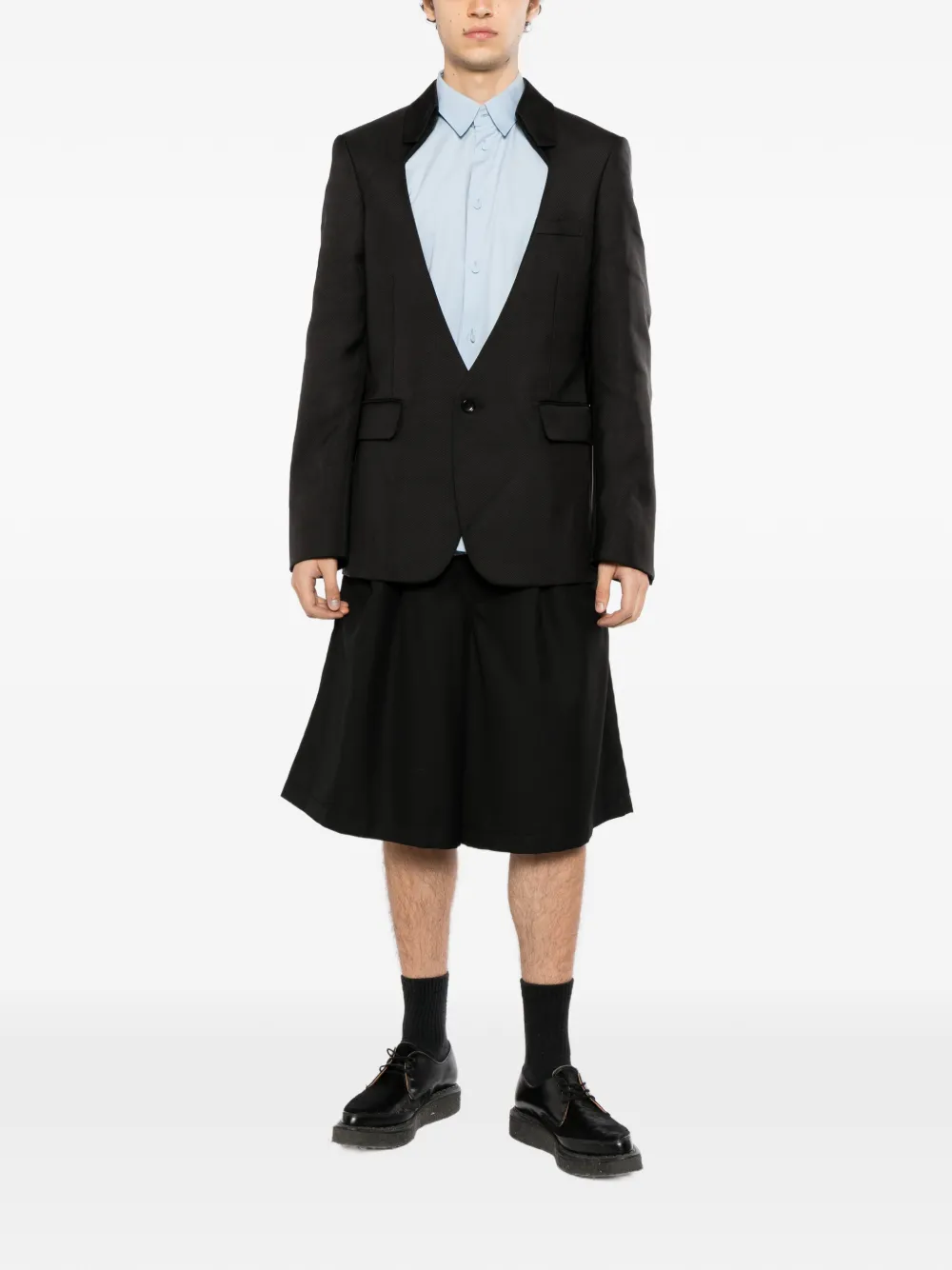 Comme des Garçons Homme Plus Blazer met enkele rij knopen Zwart