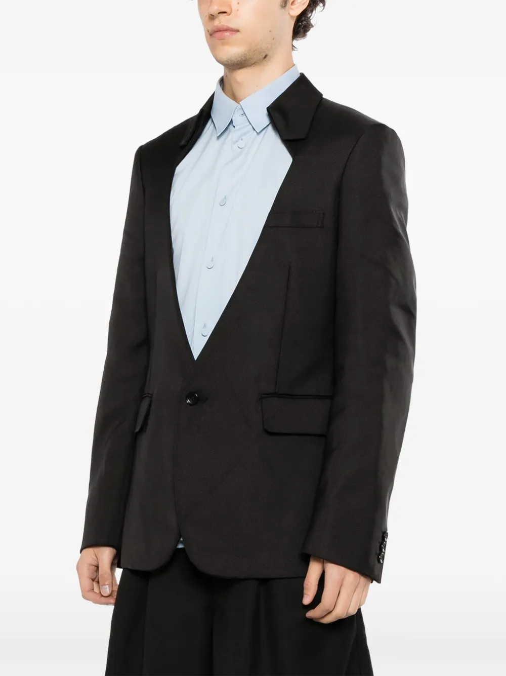 Comme des Garçons Homme Plus Blazer met enkele rij knopen Zwart