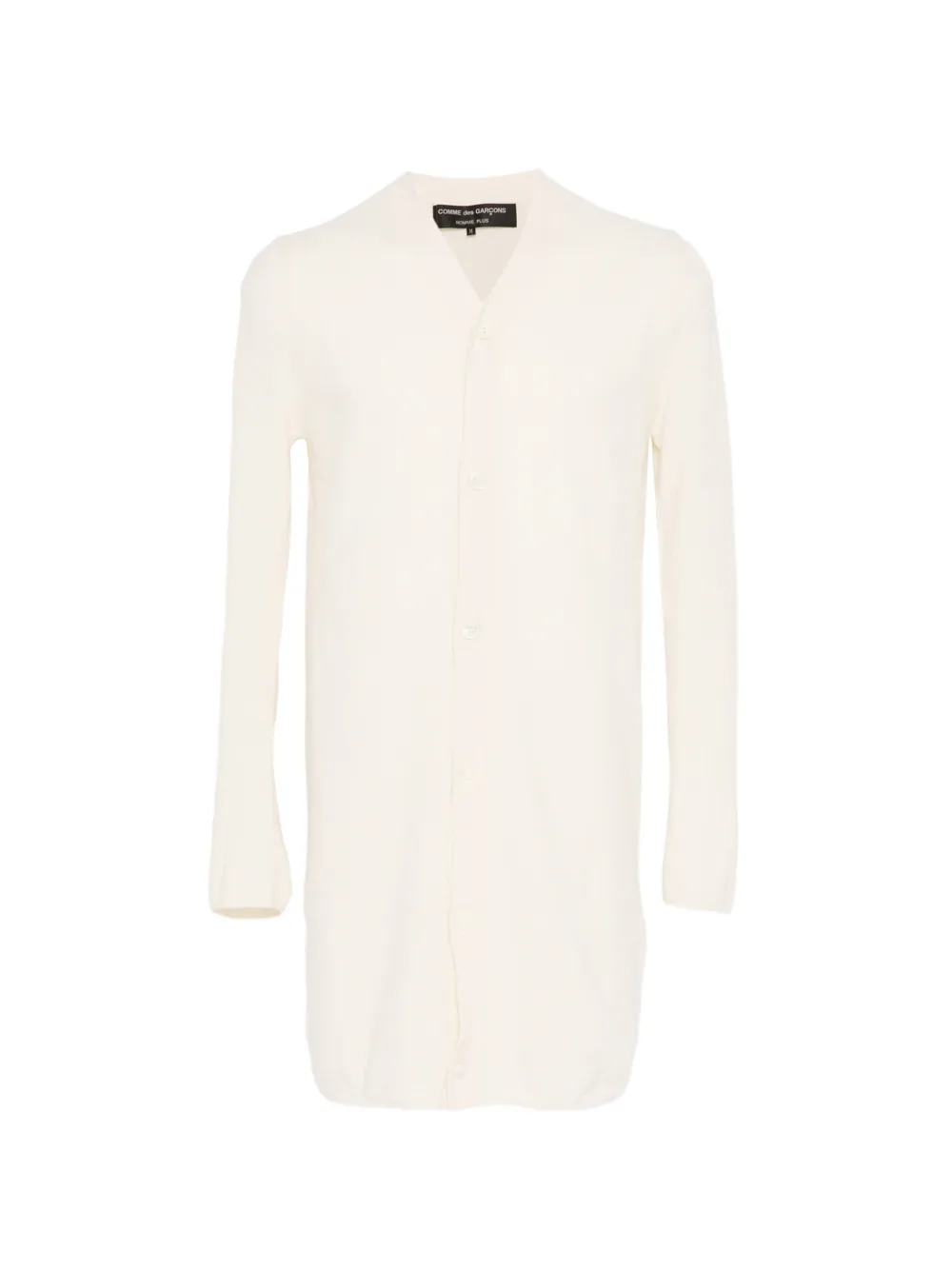 Comme des Garçons Homme Plus longline button-up cardigan - Tons neutres Comme des Garçons Homme Plus longline button-up cardigan - Tons neutres