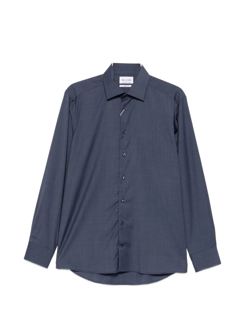 Sand Gordon Long-sleeve Wool Shirt In Blue