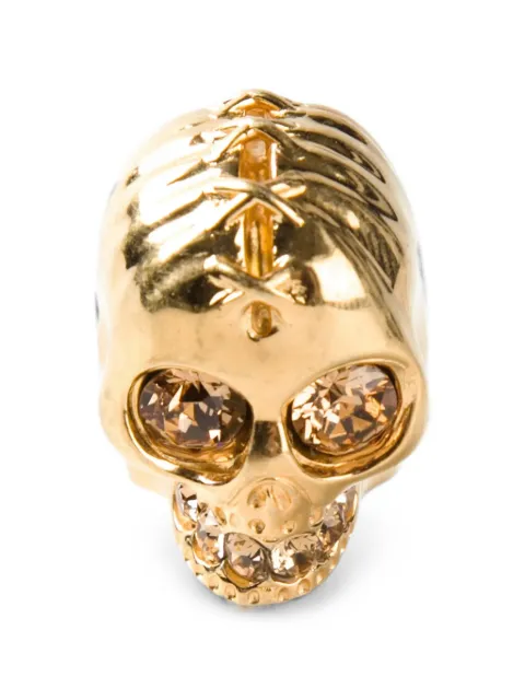 Alexander McQueen skull crystal-embellished ring