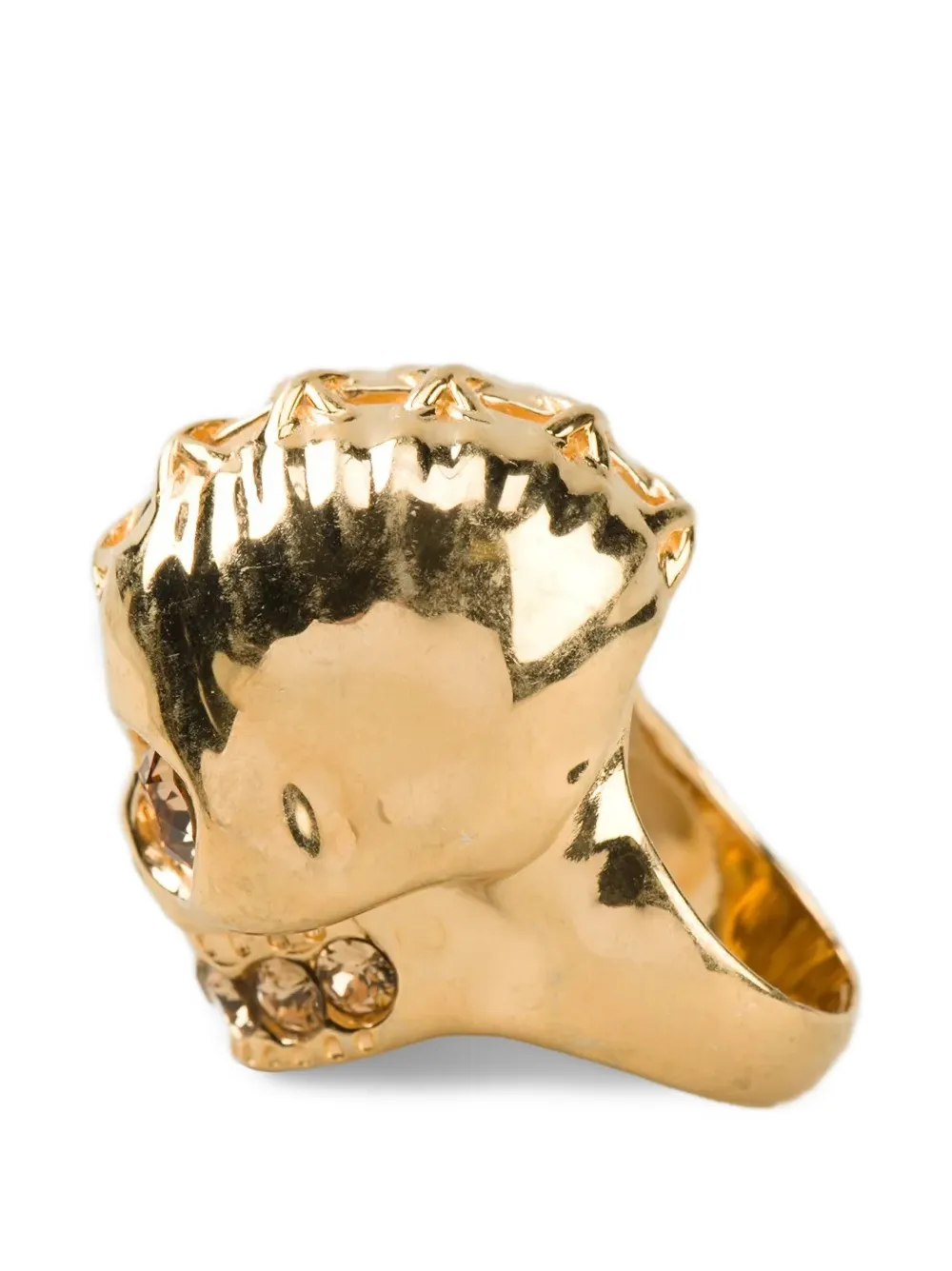 Alexander McQueen Skull crystal-embellished Ring | Gold | FARFETCH
