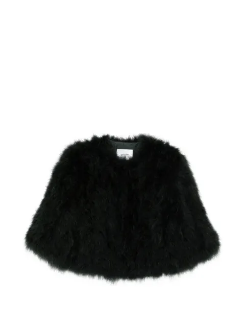 Yves Salomon veste ornée de plumes