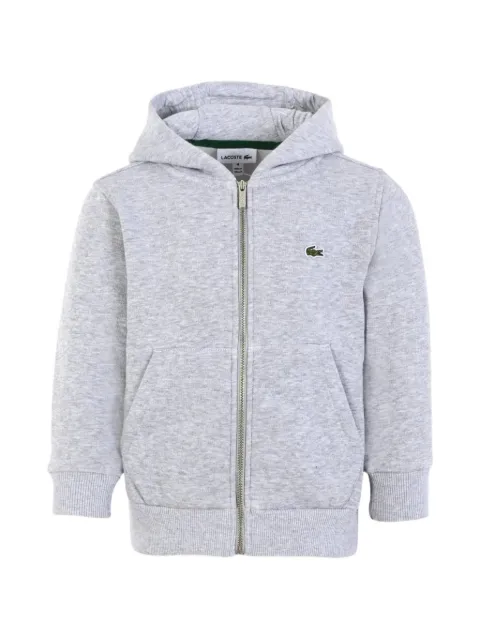 Lacoste Kids hoodie con cierre y parche del logo