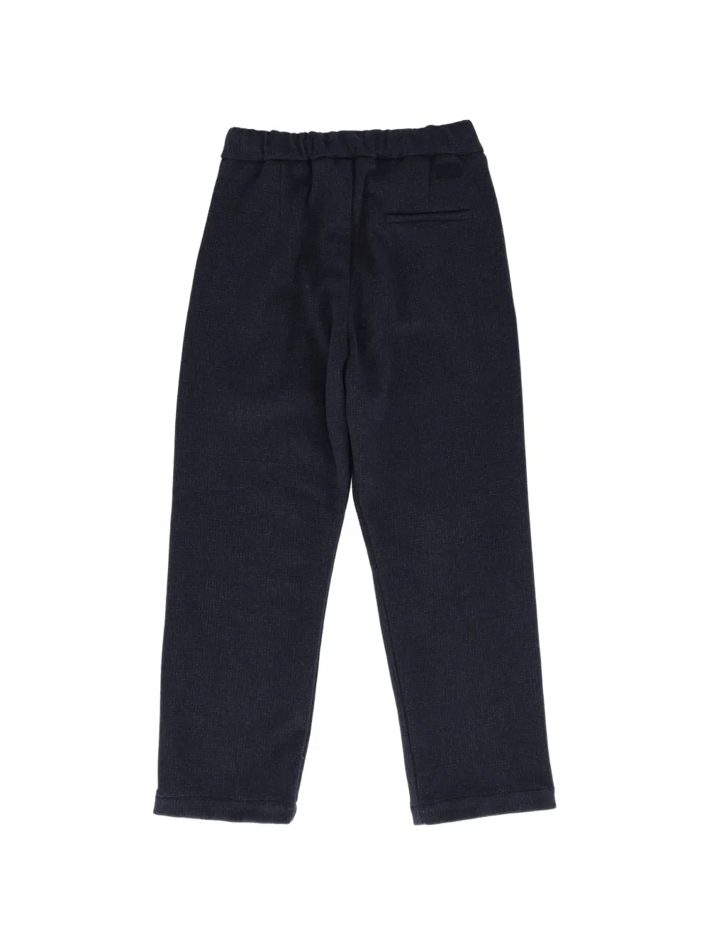 Paolo Pecora Kids Wafelgebreide broek met trekkoord Blauw