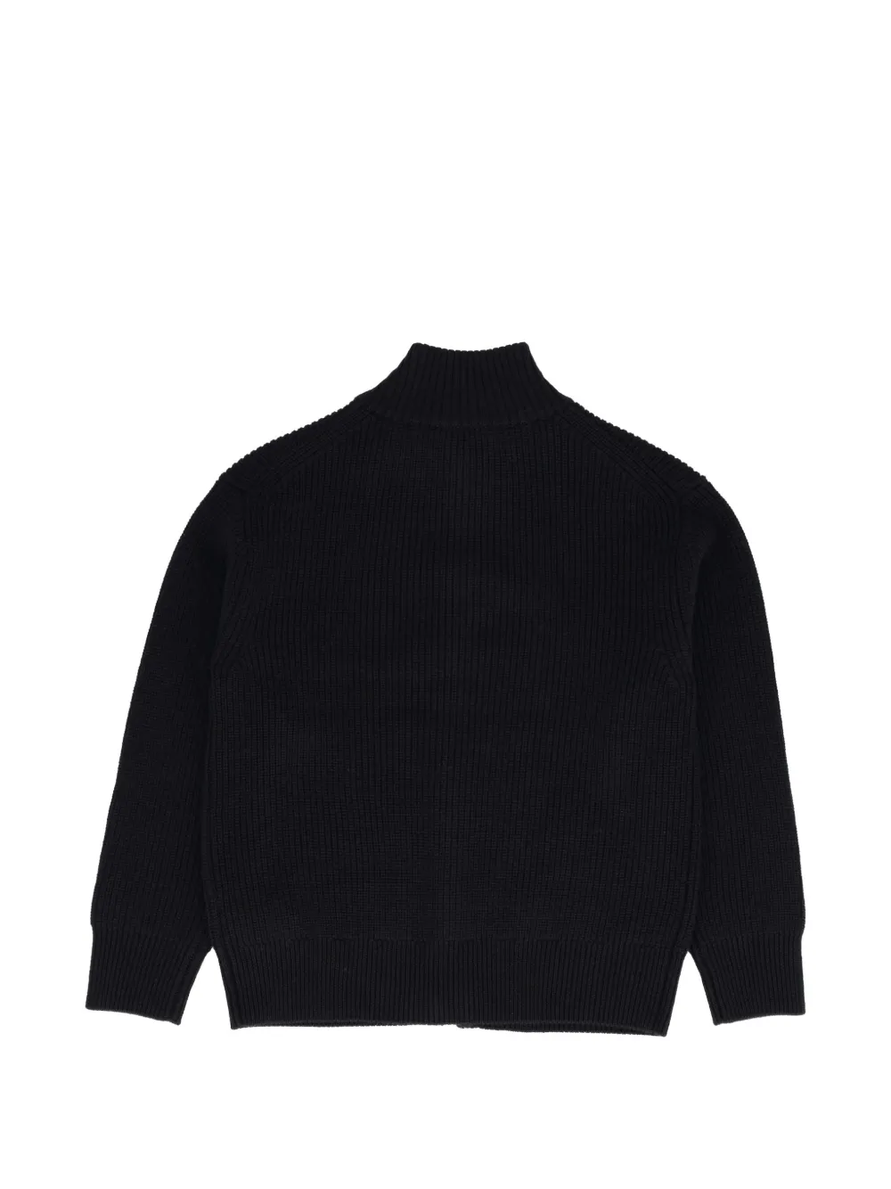 Paolo Pecora Kids ribbed-knit zip-up cardigan Blauw