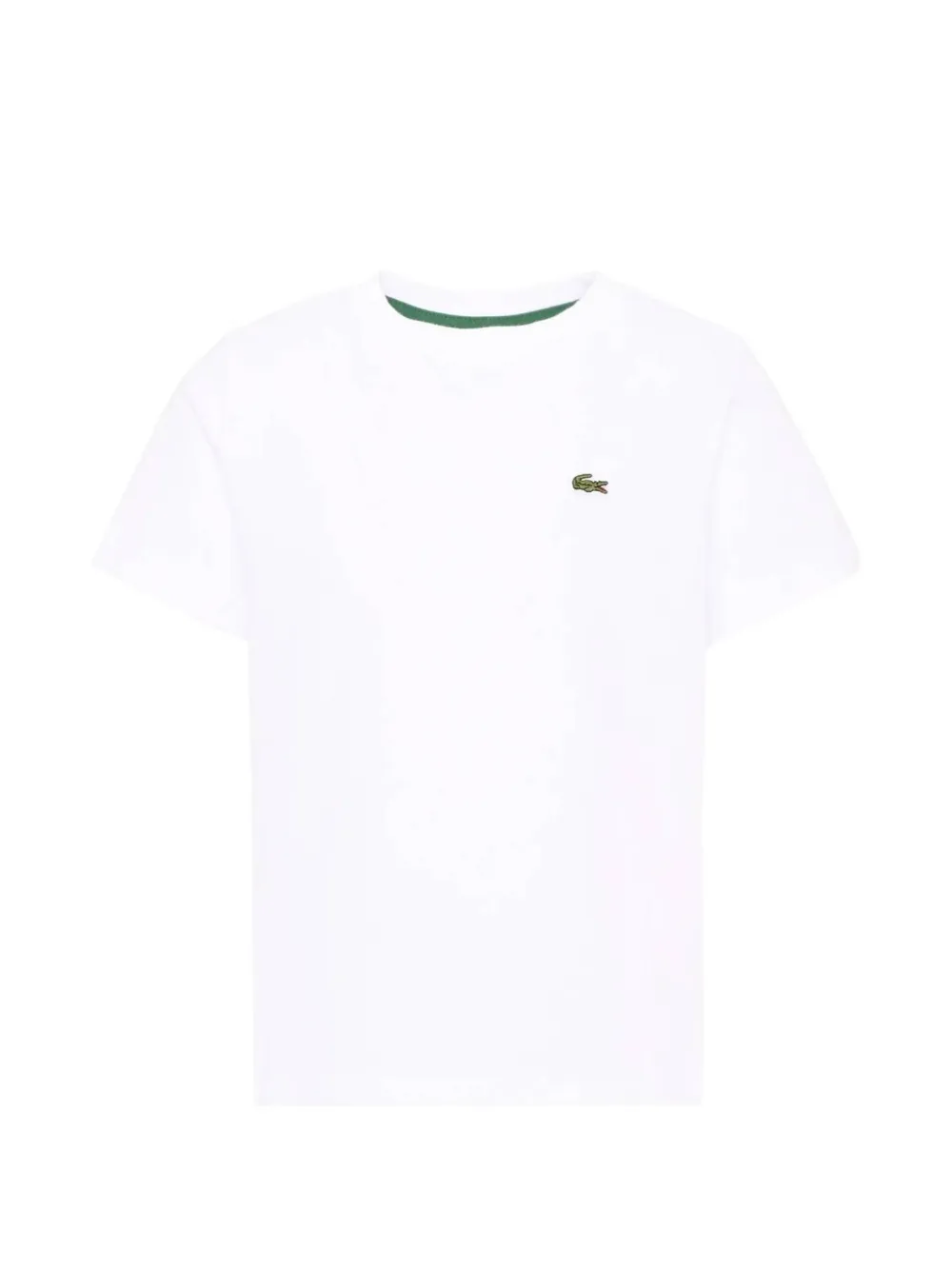 Lacoste Kids Katoenen T-shirt met logopatch Wit