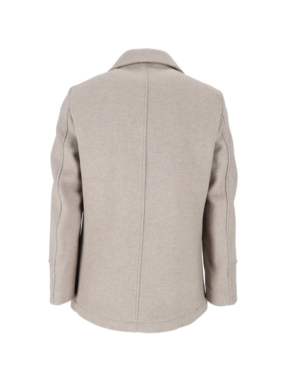 Camplin Island jas met dubbele rij knopen Beige