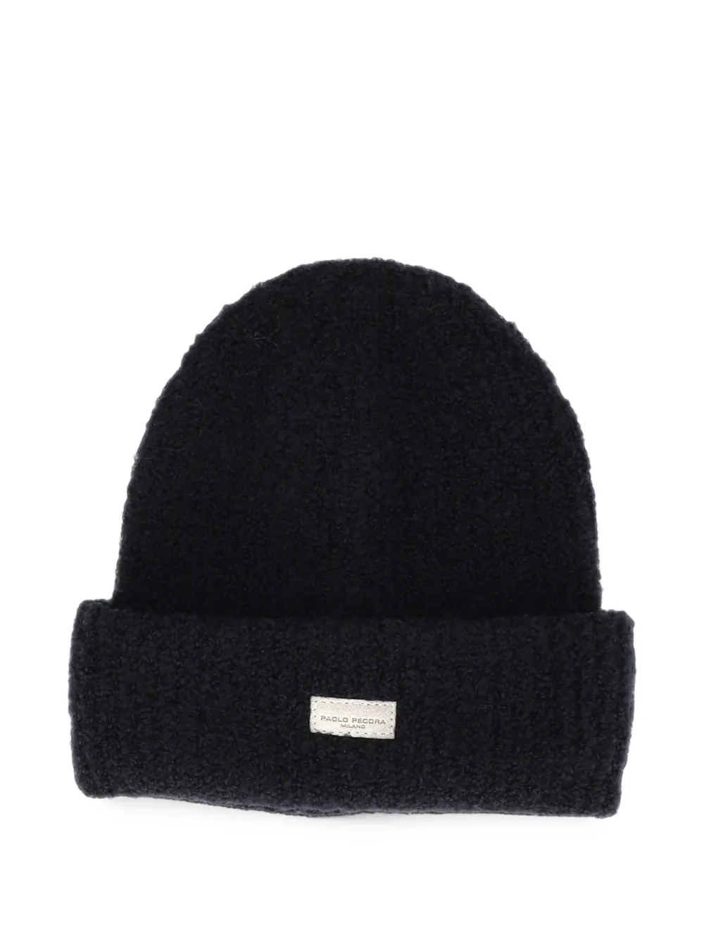 Paolo Pecora Kids bouclé-knit beanie hat Blauw