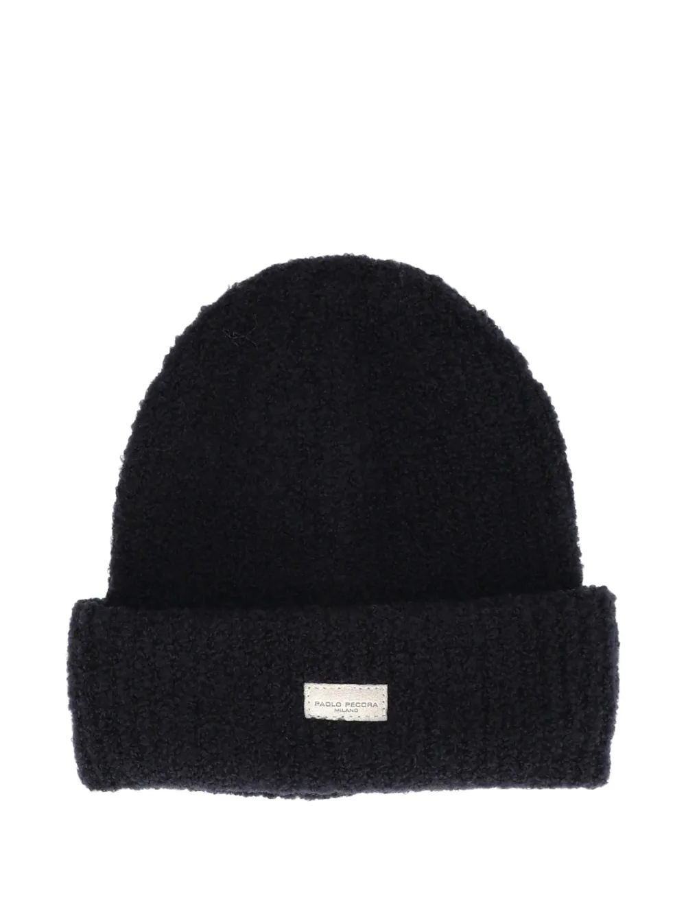 Paolo Pecora Kids bouclé-knit beanie hat - Blu