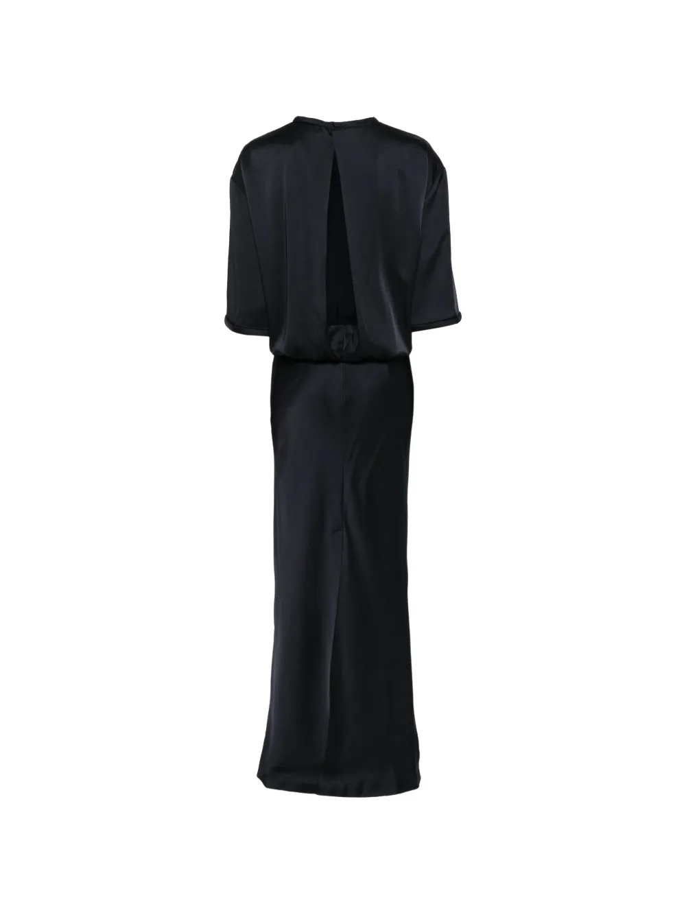 Semicouture Jurk met open rug Zwart