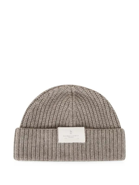 Brunello Cucinelli ribbed-knit beanie hat