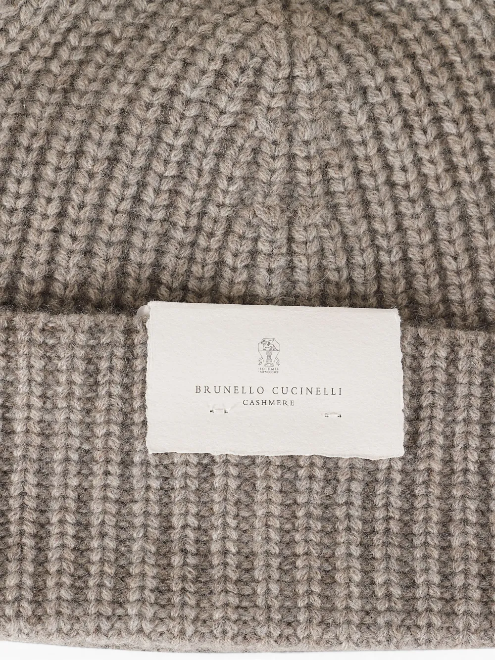 Brunello Cucinelli ribbed-knit beanie hat Beige