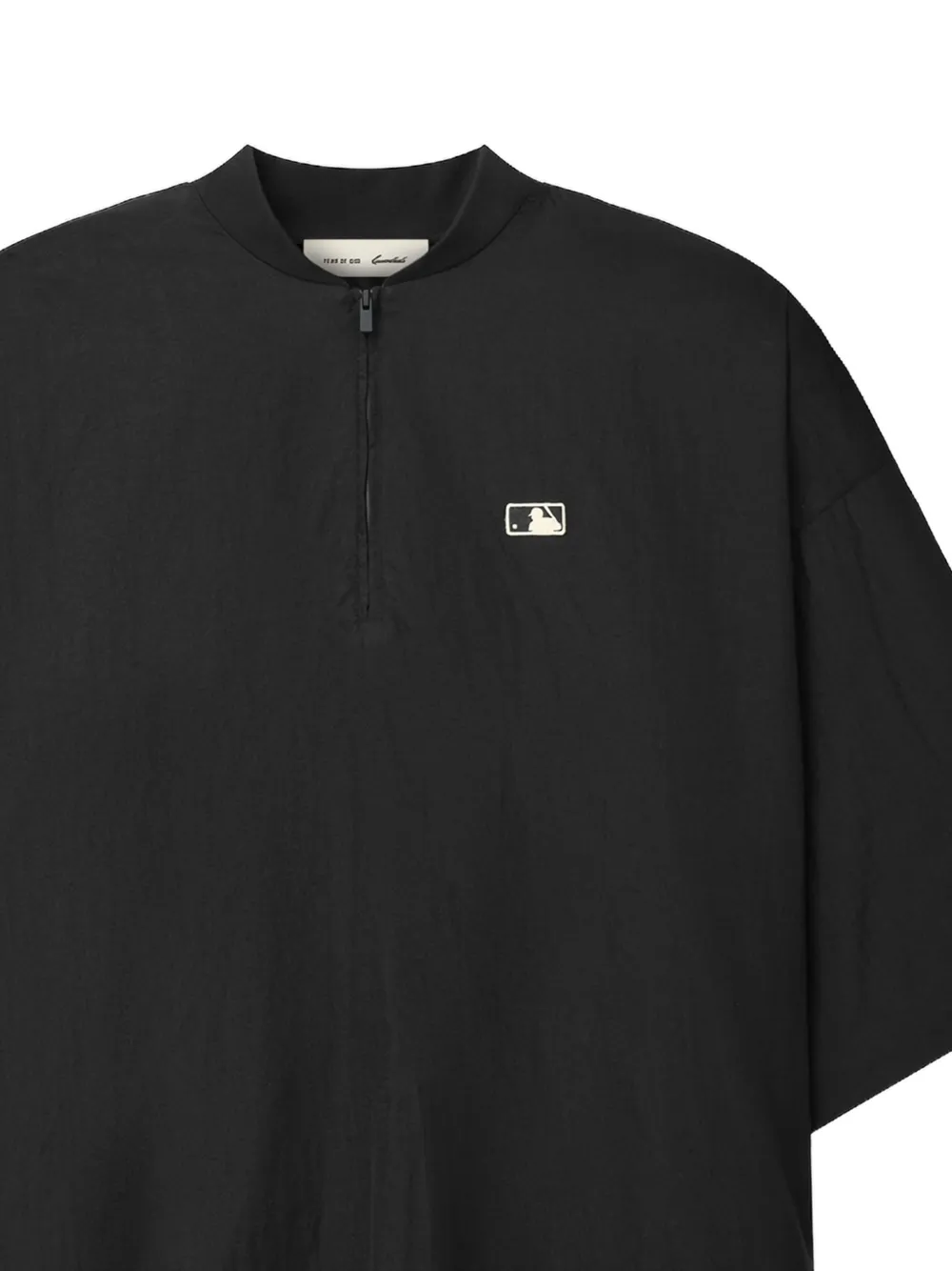 FEAR OF GOD ESSENTIALS MLB T-shirt met halve rits Zwart
