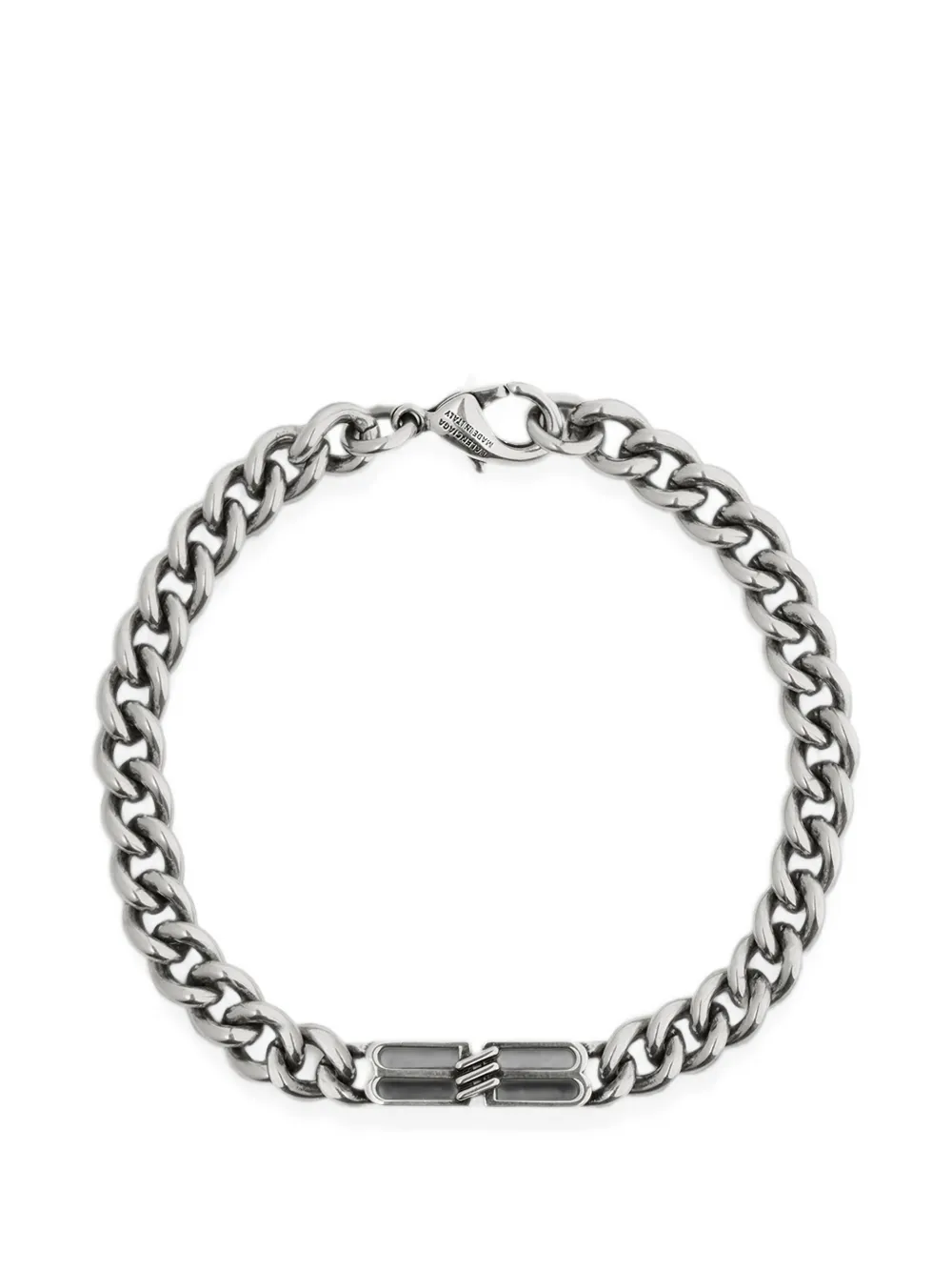 Balenciaga BB Icon curb-chain bracelet - Argento