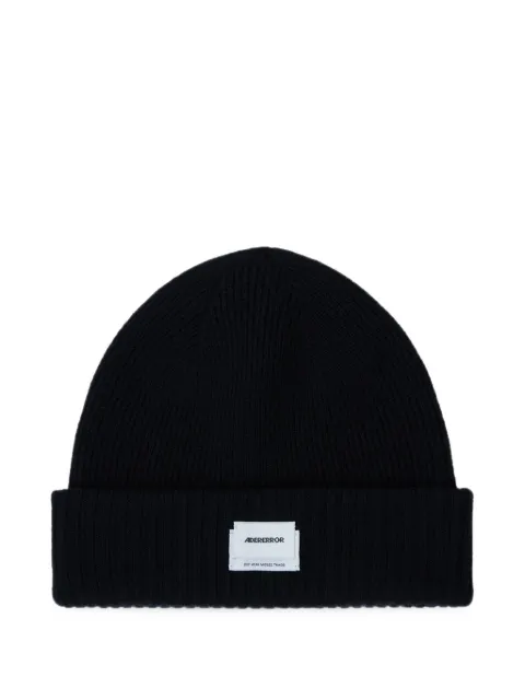 Ader Error logo-patch ribbed-knit beanie hat