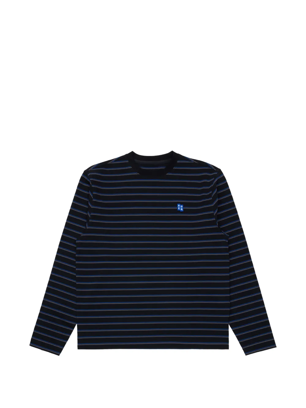 Ader Error Striped Long-sleeve T-shirt In Black