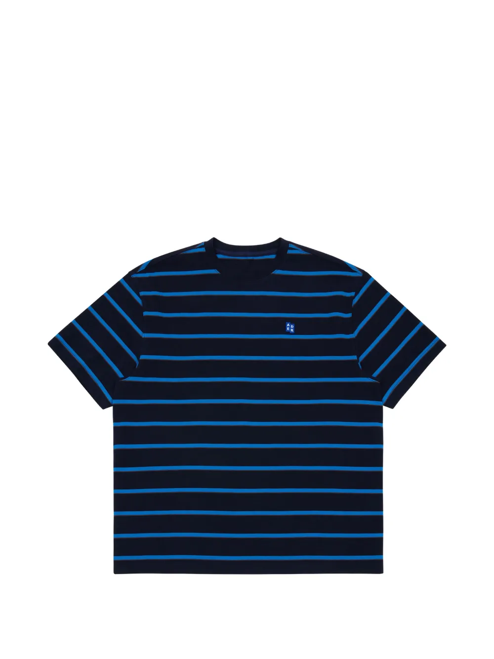 Ader Error Striped T-shirt In Blue