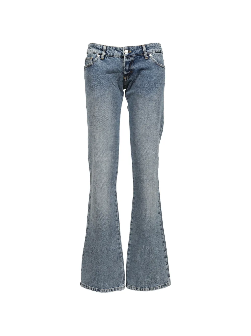 Natasha Zinko Treated Flared Jeans In Blue