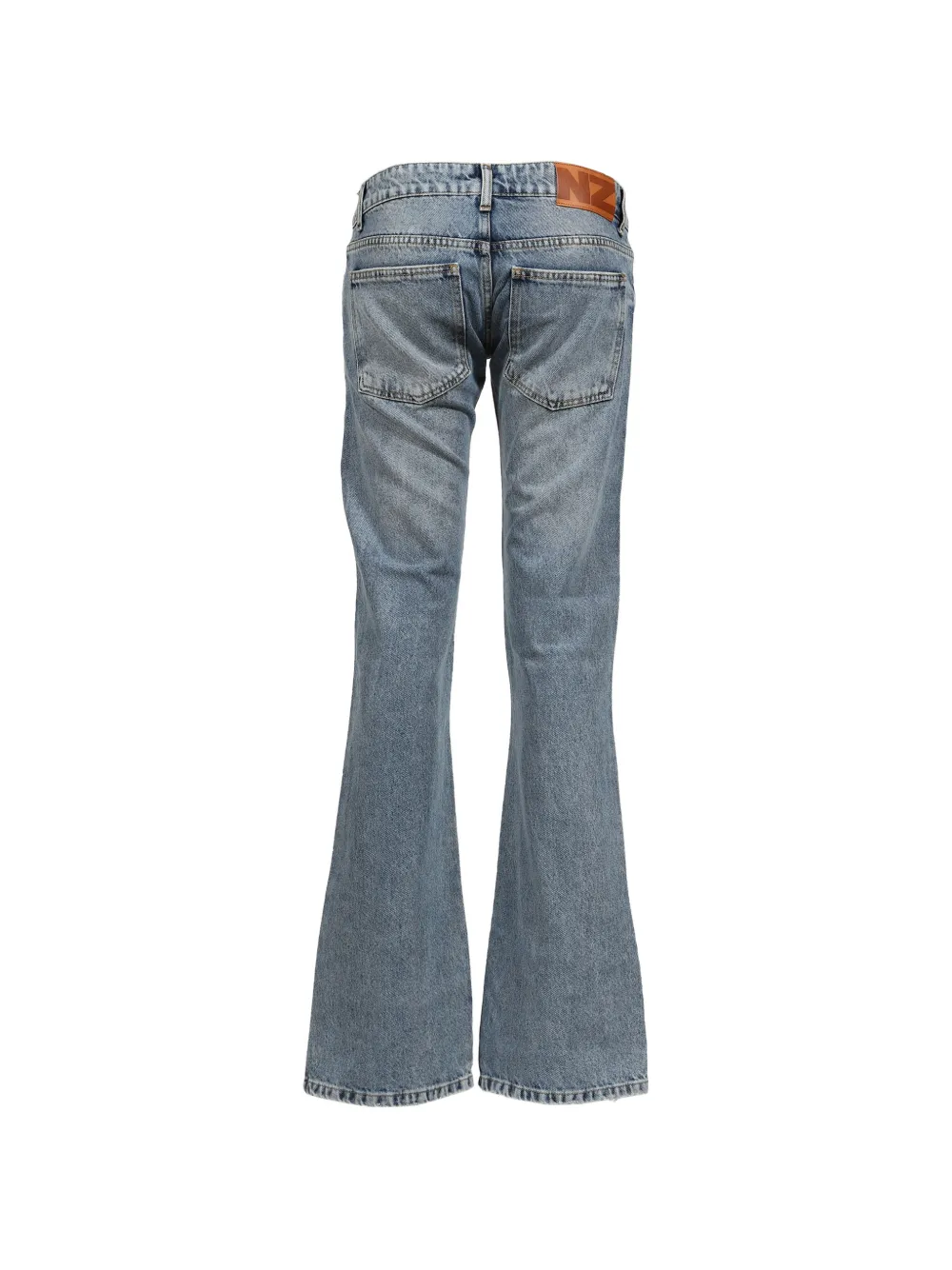 Natasha Zinko Flared jeans met behandelde afwerking Blauw
