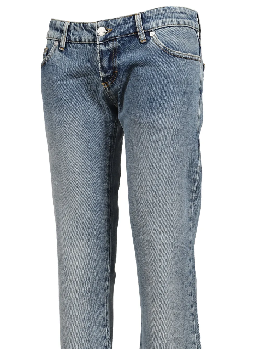 Natasha Zinko Flared jeans met behandelde afwerking Blauw