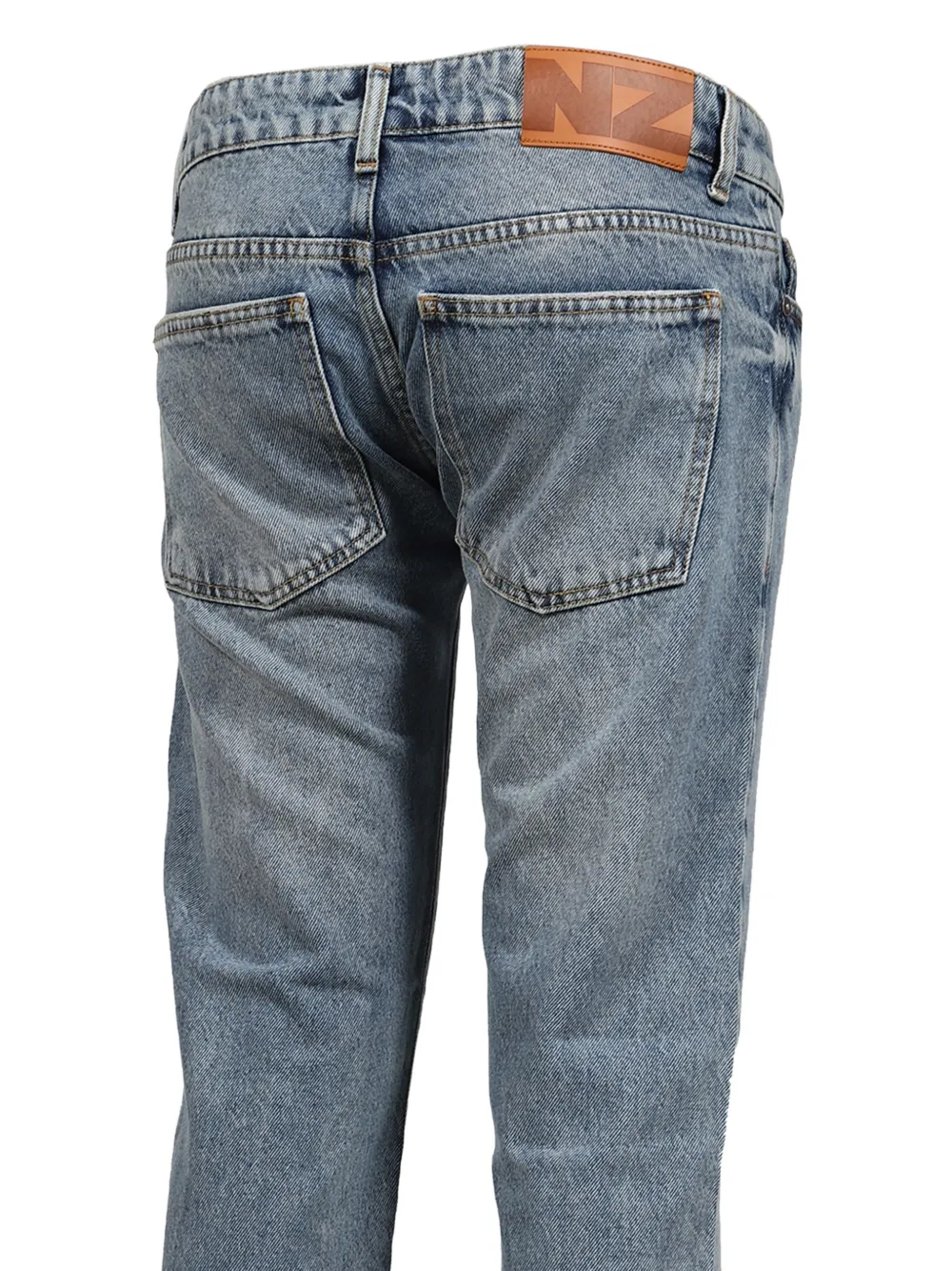Natasha Zinko Flared jeans met behandelde afwerking Blauw