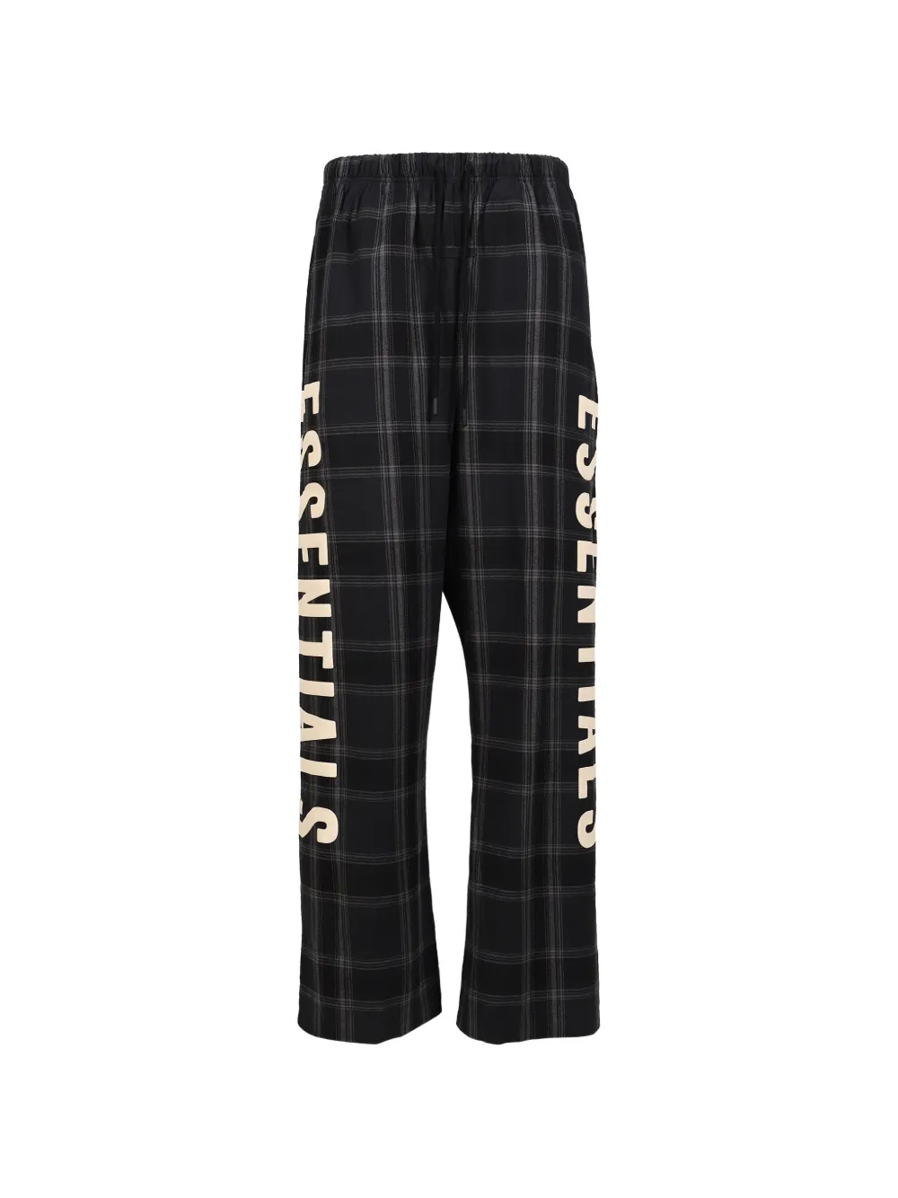 FEAR OF GOD ESSENTIALS Geruite flanellen broek Zwart