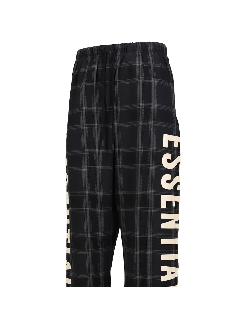 FEAR OF GOD ESSENTIALS Geruite flanellen broek Zwart