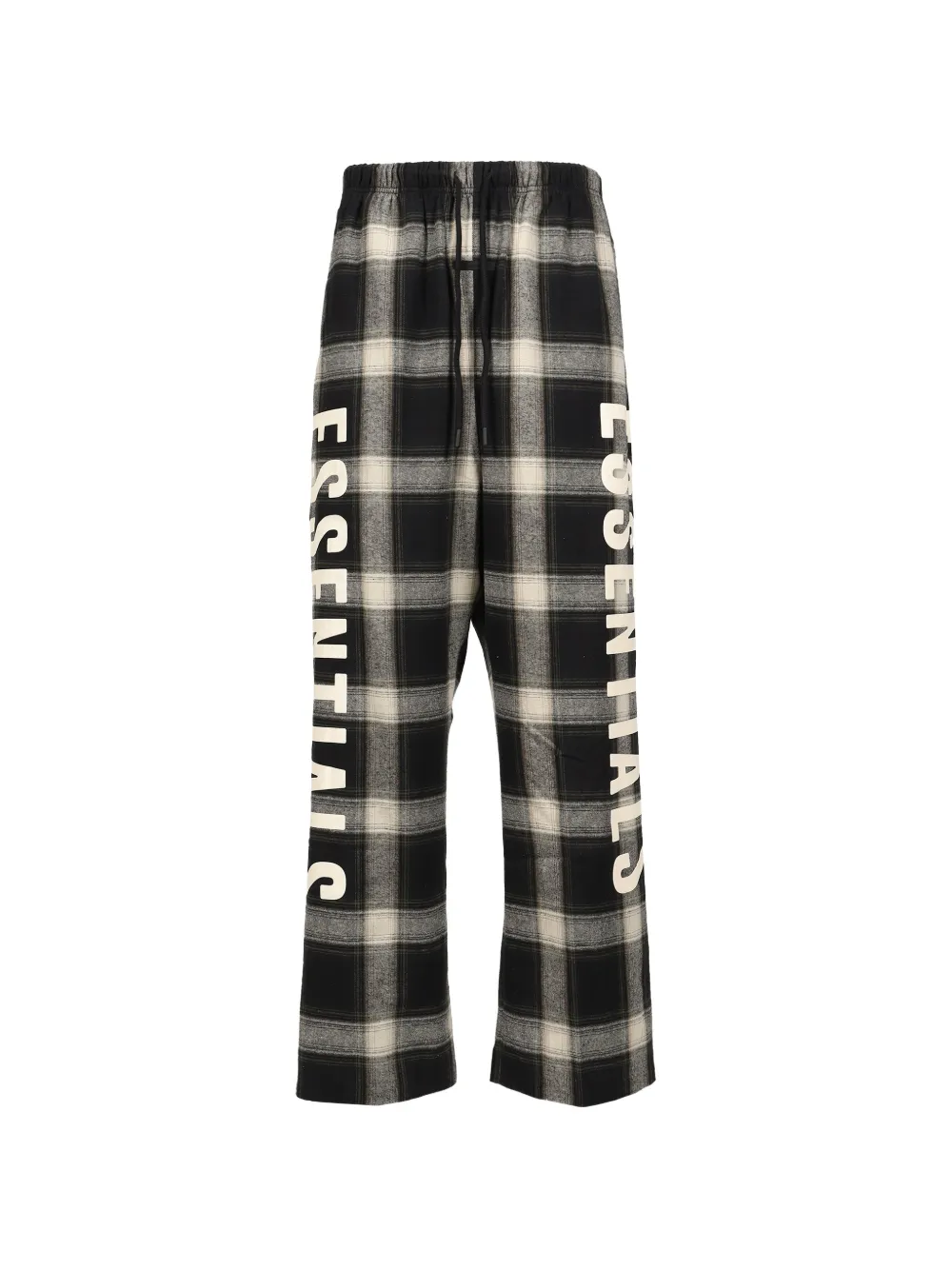 FEAR OF GOD ESSENTIALS plaid-check flannel trousers Grijs