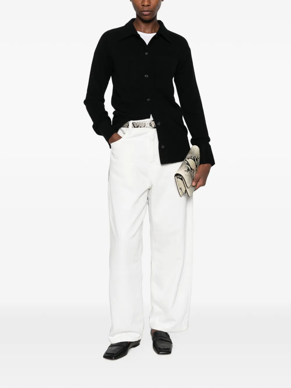 TOTEME Button-up shirtjack met borstzak Zwart