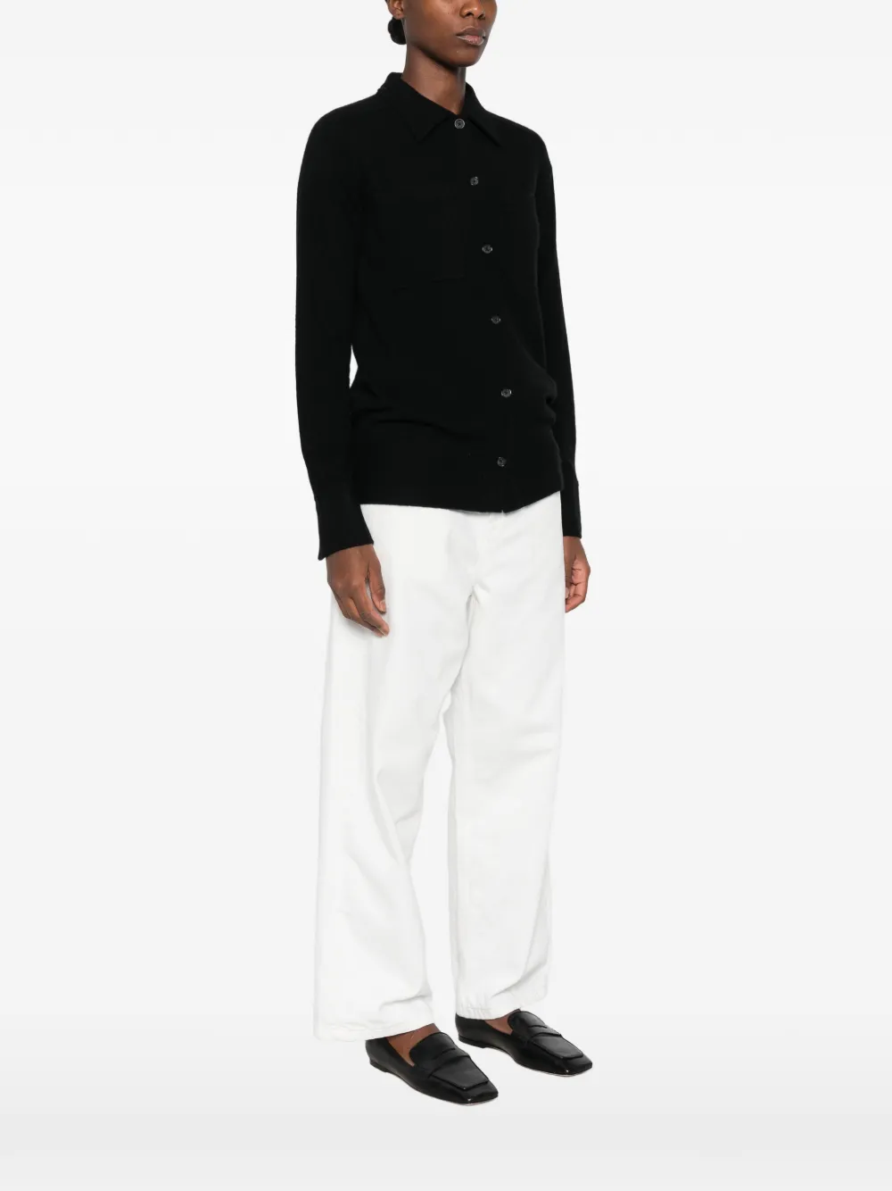 TOTEME Button-up shirtjack met borstzak Zwart